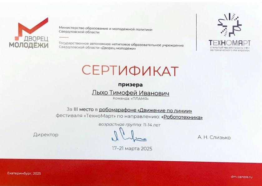 Робомарафон «Движение по линии» в рамках фестиваля «ТехноМарт»