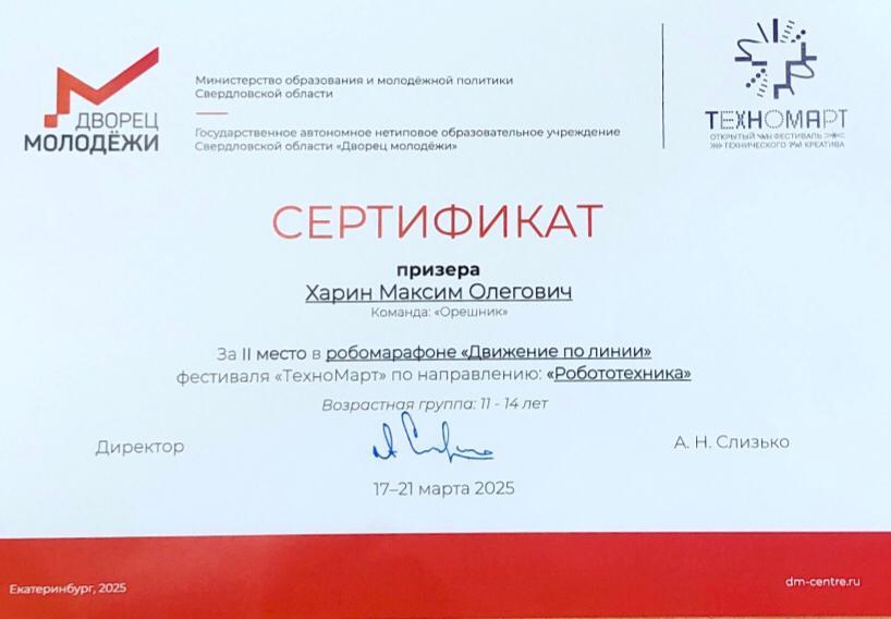 Робомарафон «Движение по линии» в рамках фестиваля «ТехноМарт»